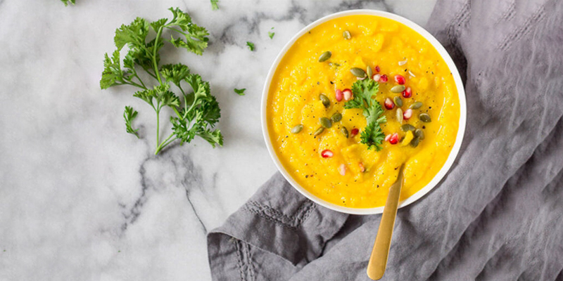 Pumpkin and Spinach Soup